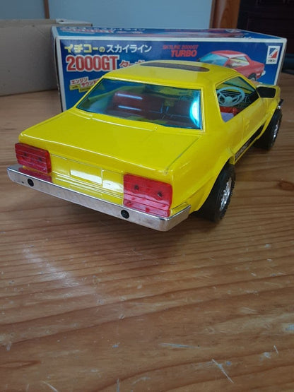 Nissan Skyline 2000 GT Turbo Ichiko Tin Miniature Car Showa Retro