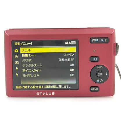 OLYMPUS VG-180 Red Compact Digital Camera in good working order