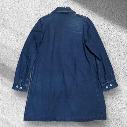 45rpm/45R Denim Coat Long Jacket Japan Made Vintage Dark Blue 3 Pockets Unisex