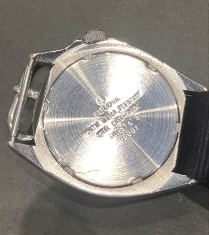 Bulova Wrist Watch Diver w/NATO Strap Vintage Used Waterproof Working Rare JAPAN