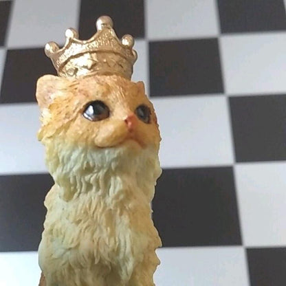 Dog and Cat Chess Set Board Game Interior rare Used