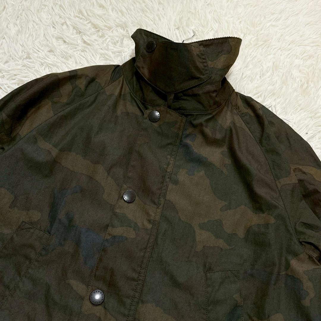 Barbour Camouflage Military Jacket Blouson Coat Men Size 38 With Pins