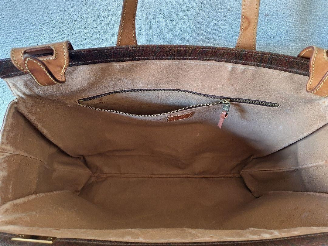 Etro Paisley Pattern Travel Bag Tote Shoulder