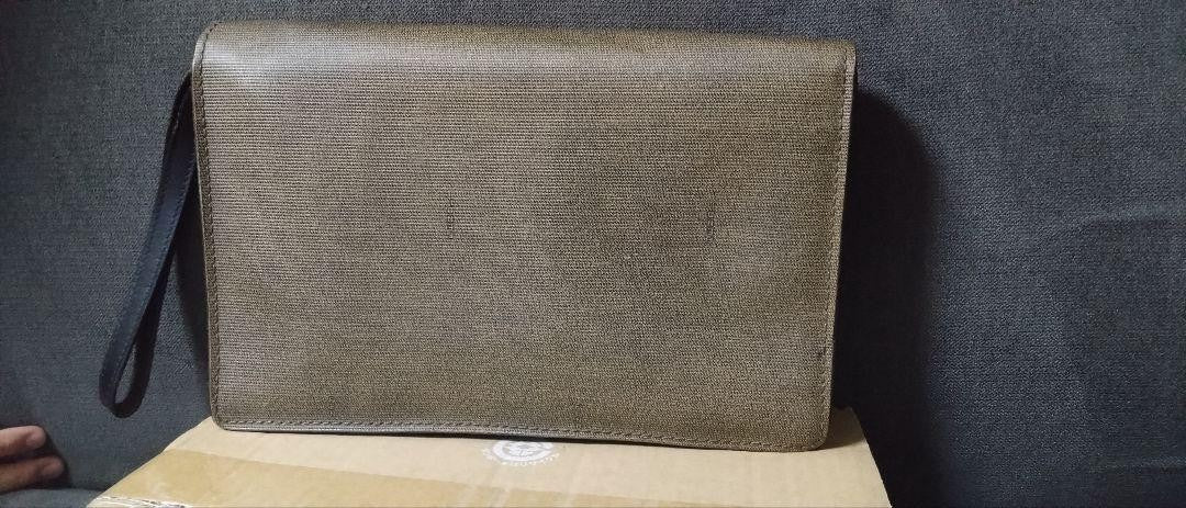 Fendi Leather Clutch Bag Handbag Auth Brown Women Italy 122714