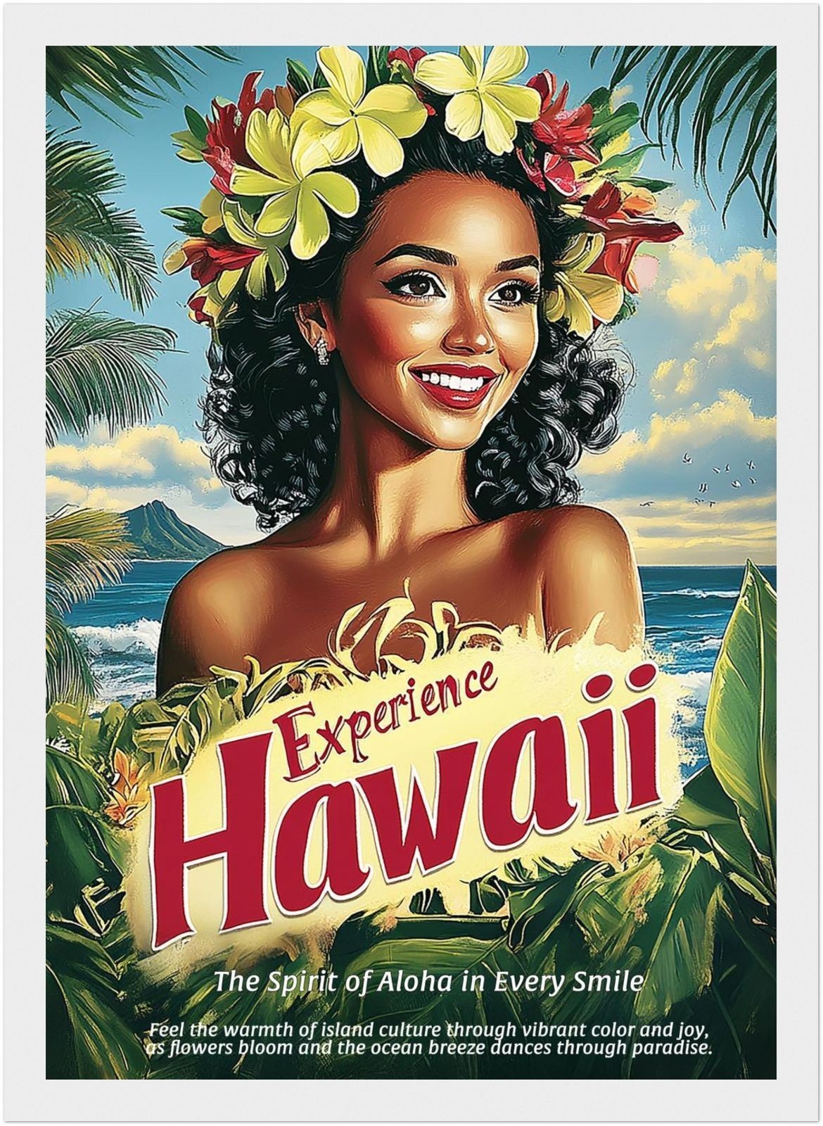 Wrapped in the Smile of Aloha Hawaiian Art, limited edition of 1, Leaf Aloha