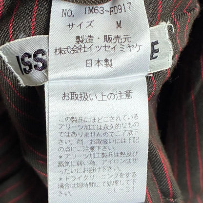Issey Miyake 90s Archive Pleated Suit Set Brown Red Wool Japan Rare