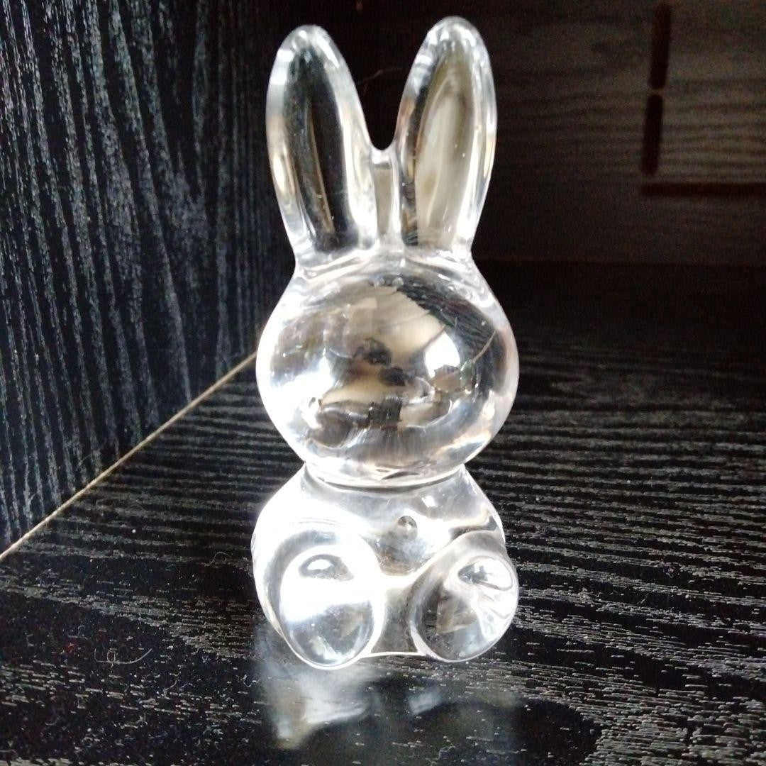 Ultra-Rare Vintage Miffy Glass Figurines (2-Piece Set) Paperweights