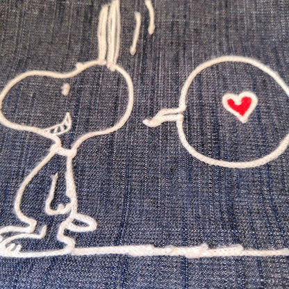 clean PEANUTS SNOOPY × Samantha Thavasa collaboration kawaii denim Tote bag