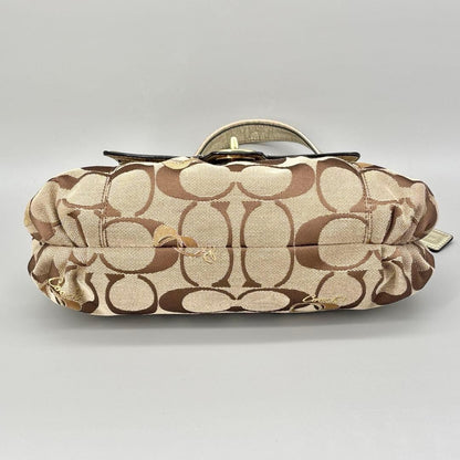 COACH Handbag Signature Turn Lock Brown Y2K Vintage Auth From Japan