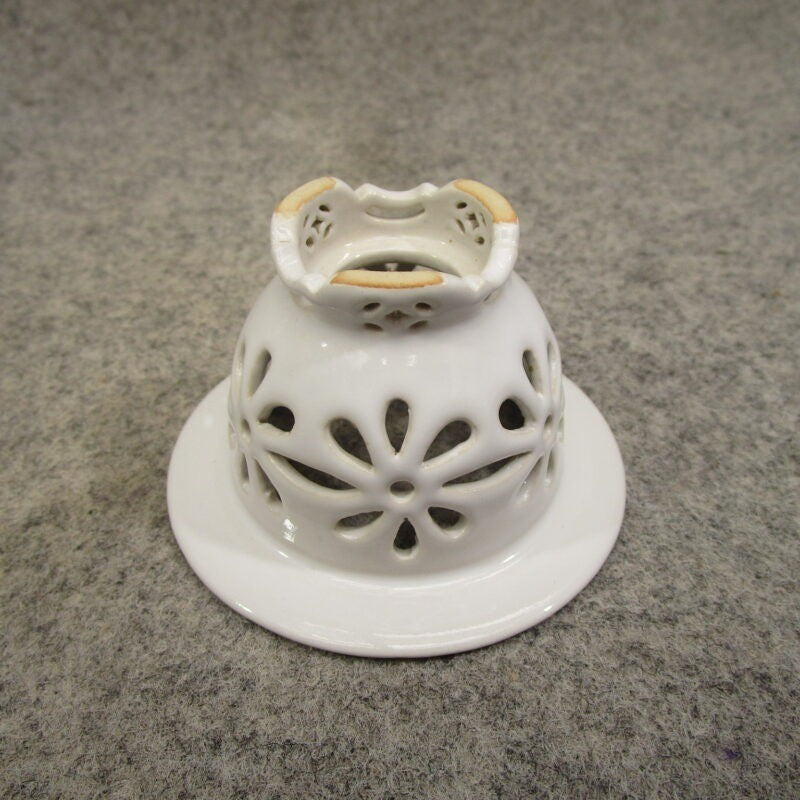 Sukashi Pot Tenzan Craft White Small Rare Unused