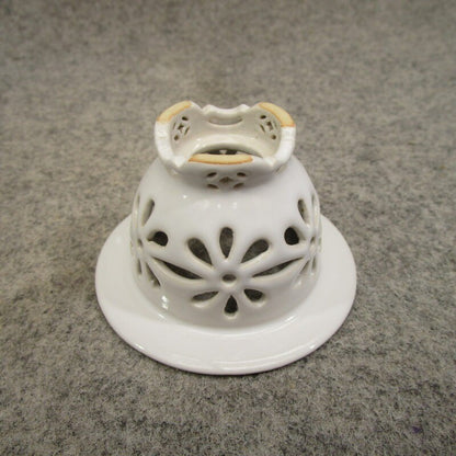 Sukashi Pot Tenzan Craft White Small Rare Unused