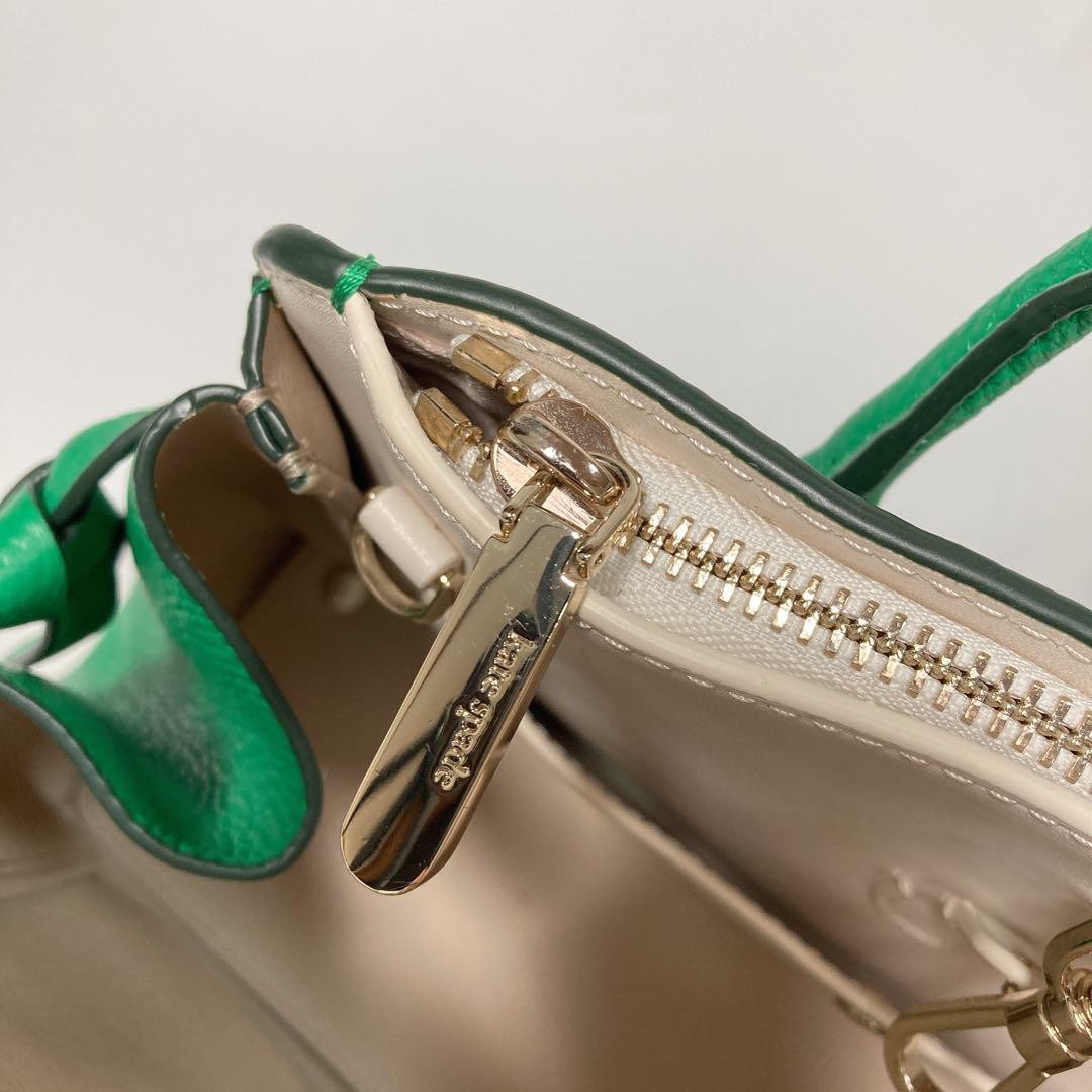 Kate Spade 2way Handbag Shoulder Bag Knot Medium Satchel Green