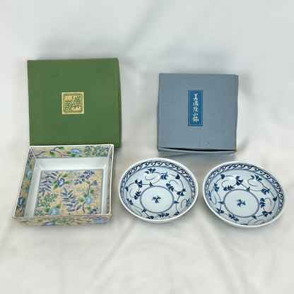 Maehata Pottery Koyama Kiln Hana-Gin-Sai Mino Ware Small Bowl Set