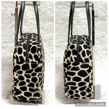 Kate Spade Handbag Leopard Giraffe Print Casual Women's Pre-Owned From Japan