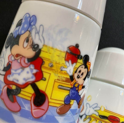1990s Showa-era retro antique Disney Mickey Minnie soy sauce jug display