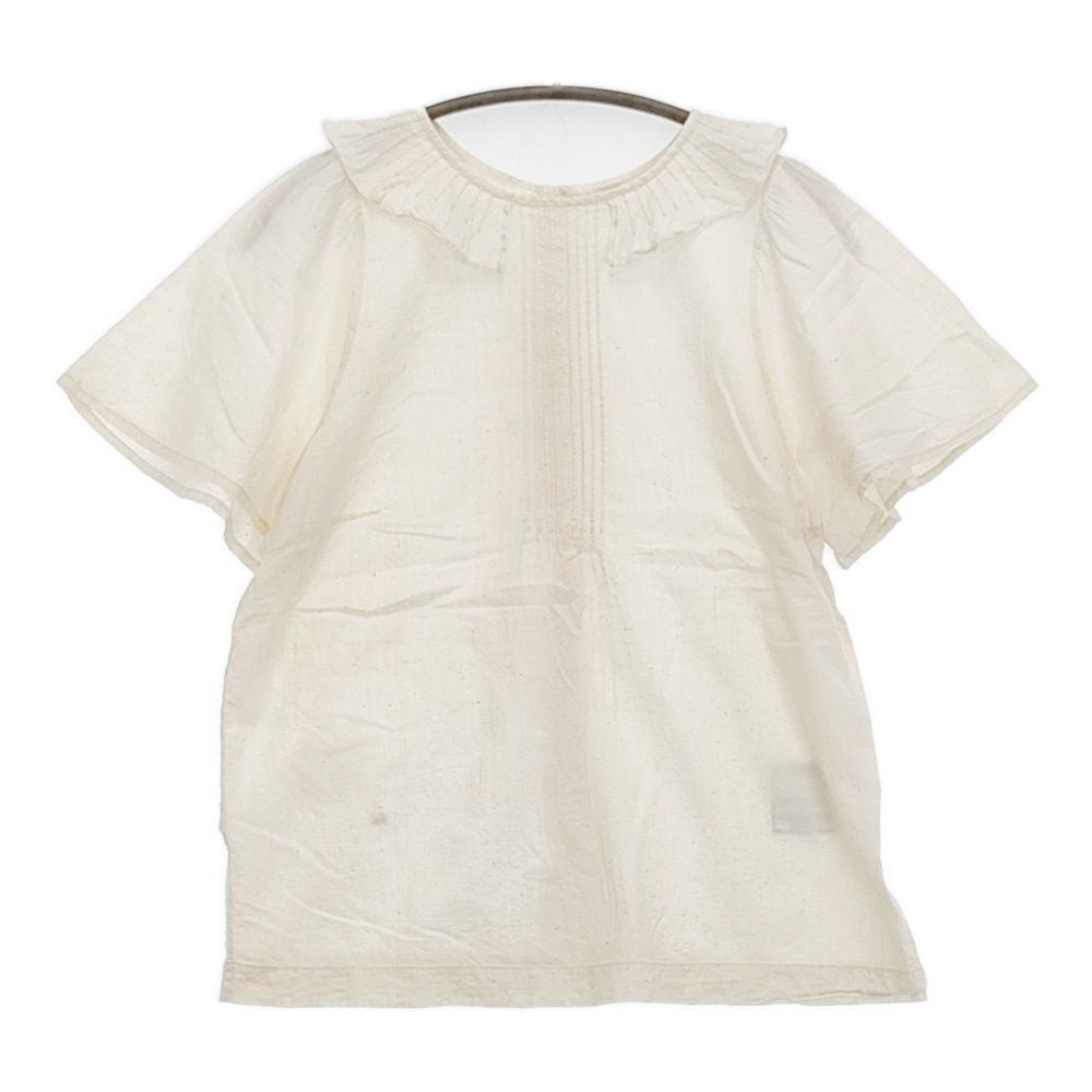 45R/45rpm Indian khadi frill collar blouse Blouse shirt Kinari 5-0725S♪