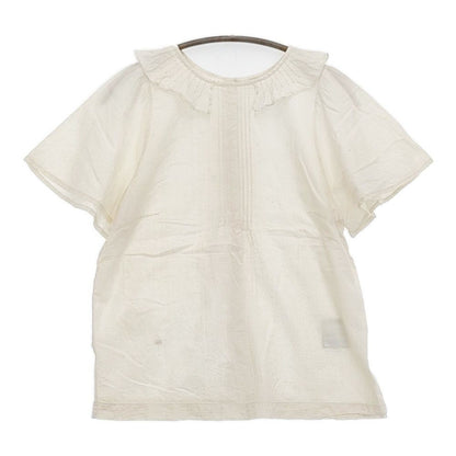 45R/45rpm Indian khadi frill collar blouse Blouse shirt Kinari 5-0725S♪