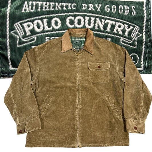 Ralph Lauren Corduroy Men's Vintage Polo Country Corduroy Jacket Size L USED