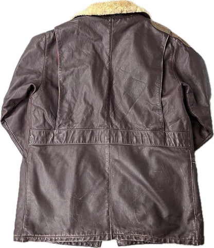 C.P. Company Dutch Police Leather Hunting Jacket 1982~ Distressed Look58cm Japan