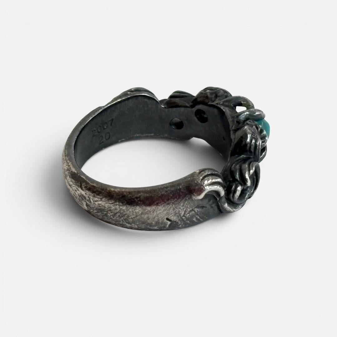 Rare 2007 Y's Yohji Yamamoto Turquoise Silver 950 Ring