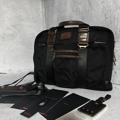 TUMI business bag 2way McNair nylon leather black x brown