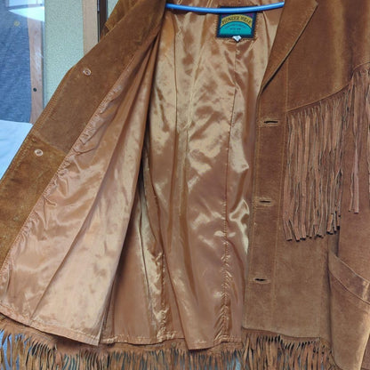 PIONEER WEAR Suede Fringe Jacket size L