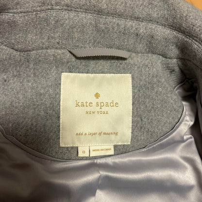 Kate Spade Grey Long Coat Ribbon Coat Beige Size 0