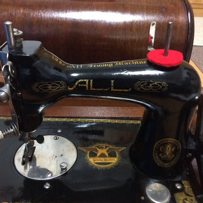 Rare Showa Retro Antique ALL All Sewing Machine, hand-cranked