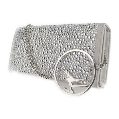 Giuseppe Zanotti 2WAY Clutch Bag Shoulder Bag IB80042 Gray Studs Chain Party Bag
