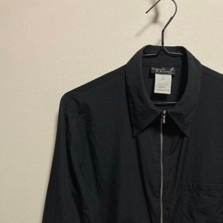 90s Agnes B. HOMME Zip Shirt Size 2 - Vintage Condition