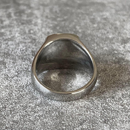 Mexican Jewelry Silver Onyx Signet Ring Black