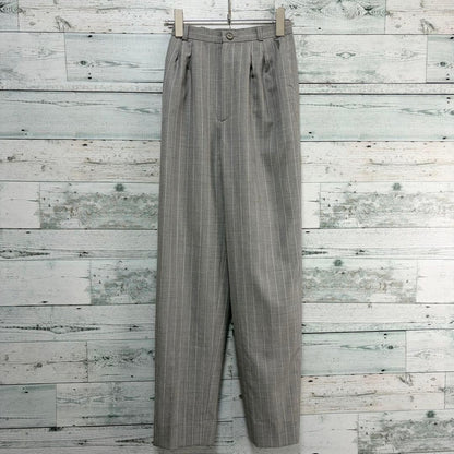 Yves Saint Laurent 90s Double Breasted Wool Suit Set Gray Pinstripe 34