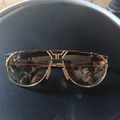Cazal MOD 935 Gold Frame Sunglasses Stylish Design 63mm Lens Width