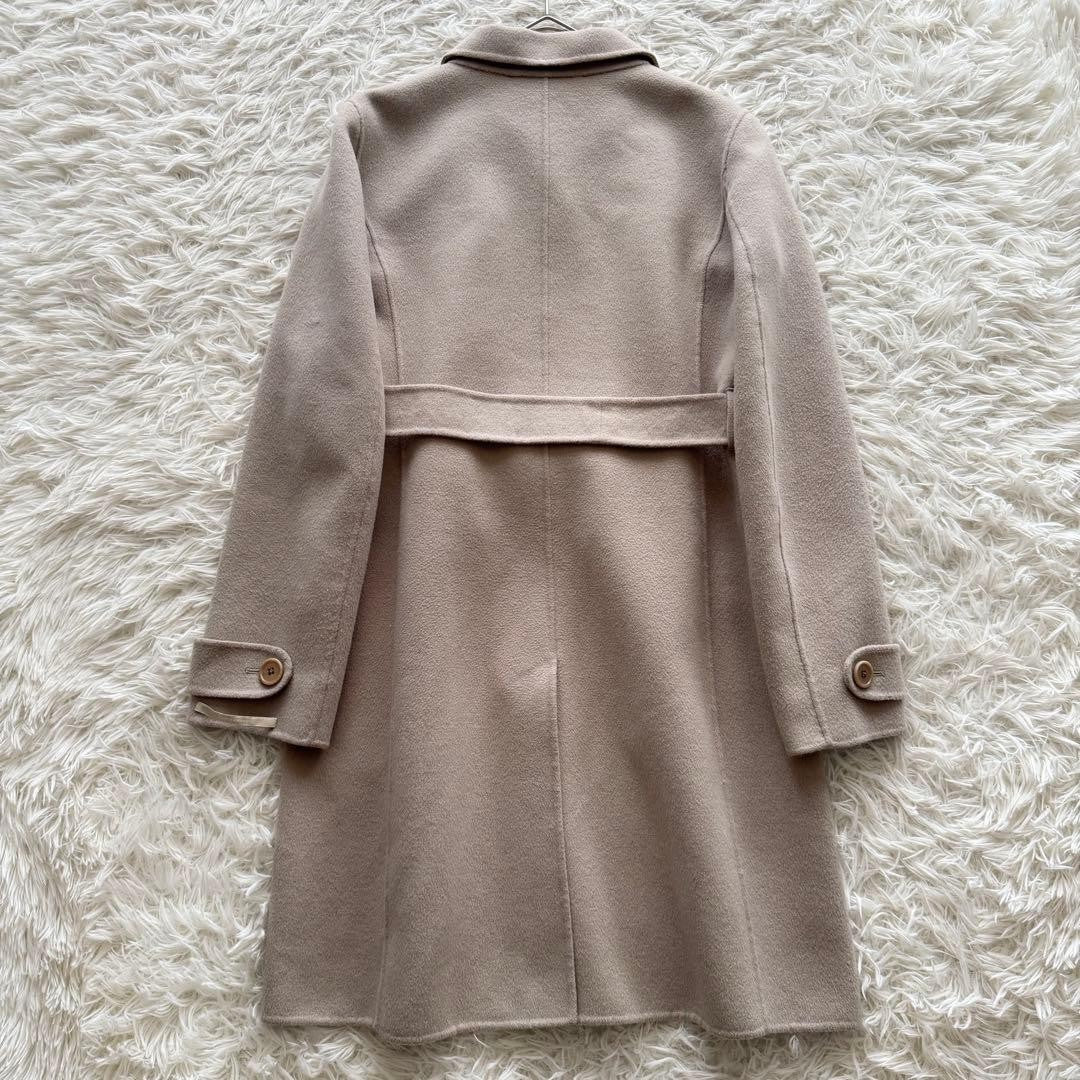 S Max Mara Cuchito Amano Long Coat with Belt Woman's Size 36 Beige