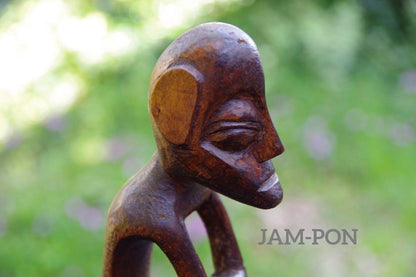 Indonesia/Wood Carving (Hand-Carved) Seated Figure/Ornament