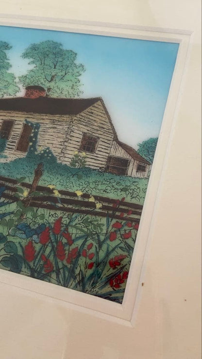 Landscape painting, interior decor, Showa retro style