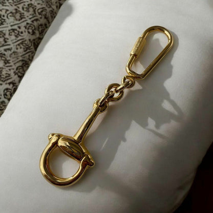 GUCCI Keyring Keychain Bag Charm Gold From Japan 140592K Authentic
