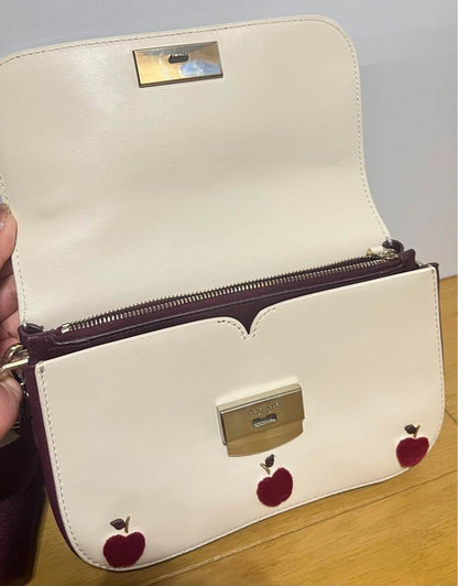 Kate Spade Buddy Apple Toss Shoulder Bag Medium Leather Free Shipping