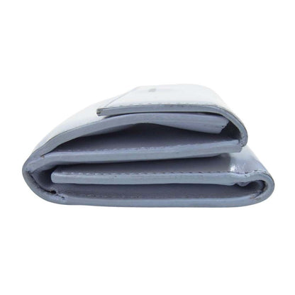 JIL SANDER Wallet Logo Compact Tri-fold Mini Light Blue Used LIFE-0