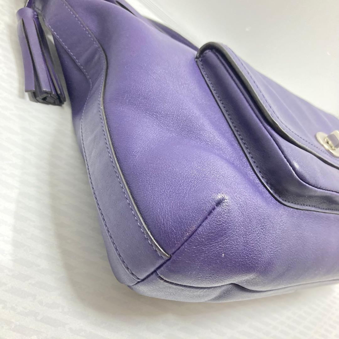 COACH Purple Leather Hobo Bag Legacy Courtenay Y2K Vintage Rare
