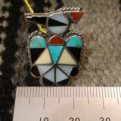 Zuni Old Pawn Vintage Ring Thunderbird Turquoise
