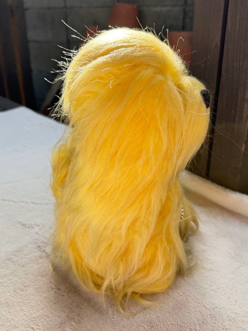 Showa Retro Care Dog Plush 1970s Vintage Toy Height 30cm Near Mint Rare