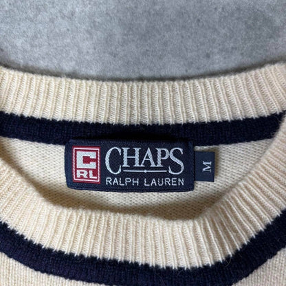 CHAPS Ralph Lauren wool knit with dog and animal embroidery from the 1990s