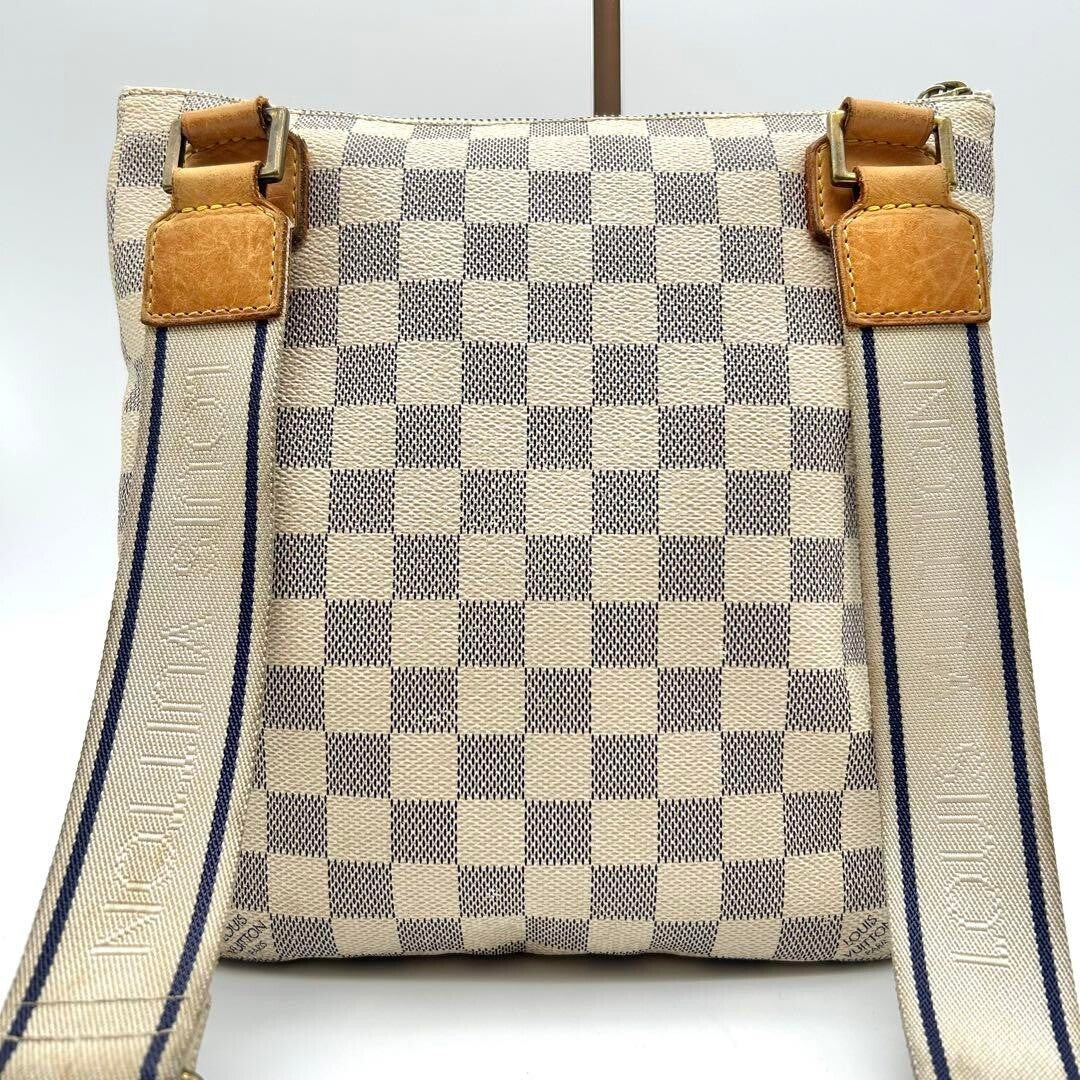 Auth LOUIS VUITTON Damier Azur Pochette Bosphore N51112 MI4097 Shoulder Bag