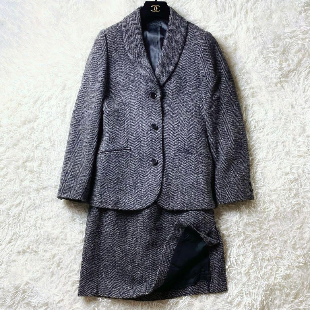 Rare 90s Vintage MARGARET HOWELL Herringbone Suit Set in Harris Tweed JAPAN