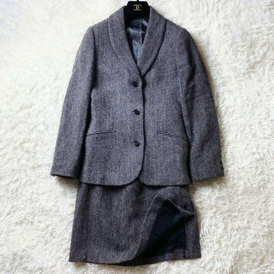 Rare 90s Vintage MARGARET HOWELL Herringbone Suit Set in Harris Tweed JAPAN