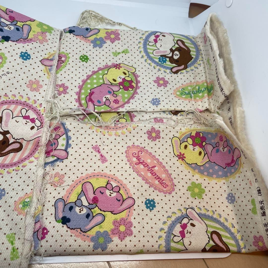 Sanrio Sugarbunnies 2010 Fabric 50×100cm Japan Retro Rare Craft Materia