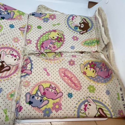 Sanrio Sugarbunnies 2010 Fabric 50×100cm Japan Retro Rare Craft Materia