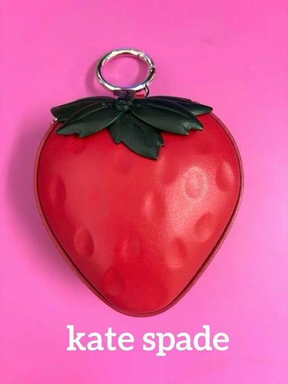 Kate Spade strawberry coin purse Purse Keychain red
