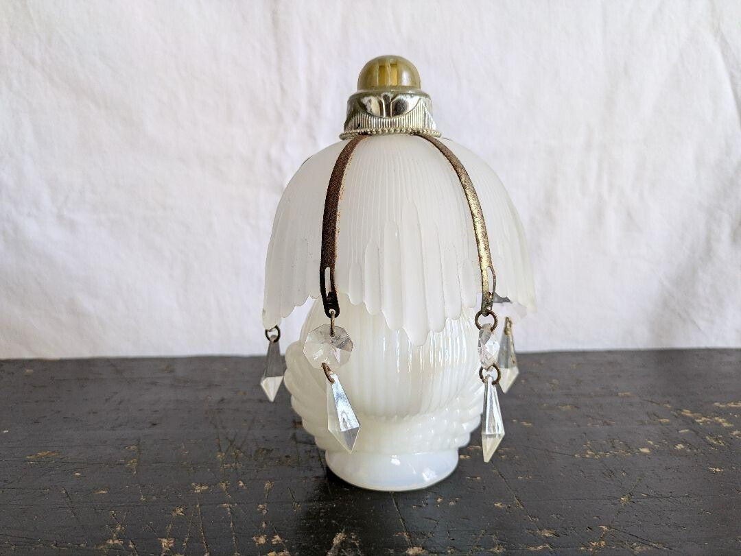Showa retro, ceramic, girl, air freshener container, chandelier, glass, Japanese